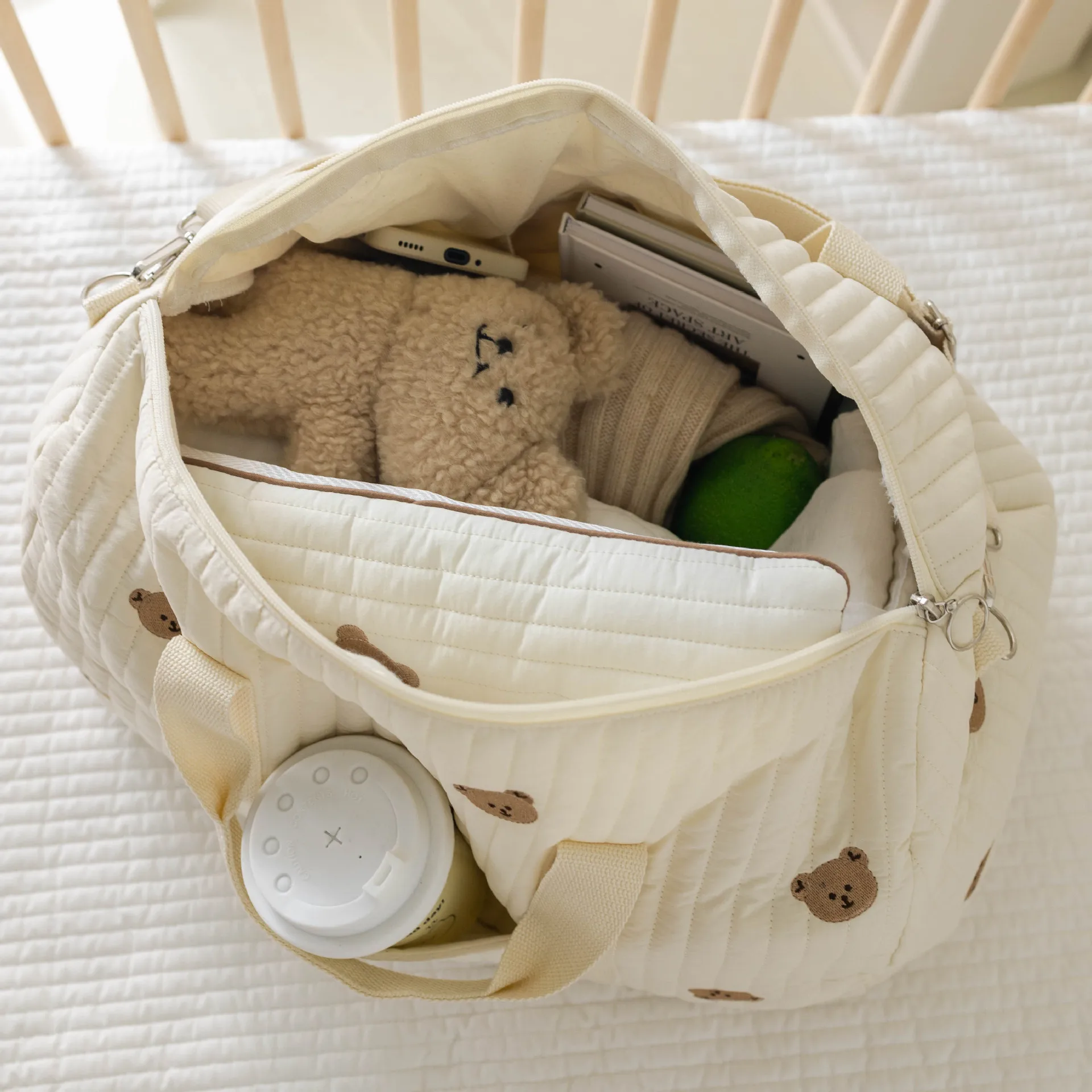 Bolsa grande para mamá, bolsa de almacenamiento de pañales de bebé de maternidad, organizador de artículos para bebé de gran capacidad, bolsa de viaje para mujer, bolso multifuncional
