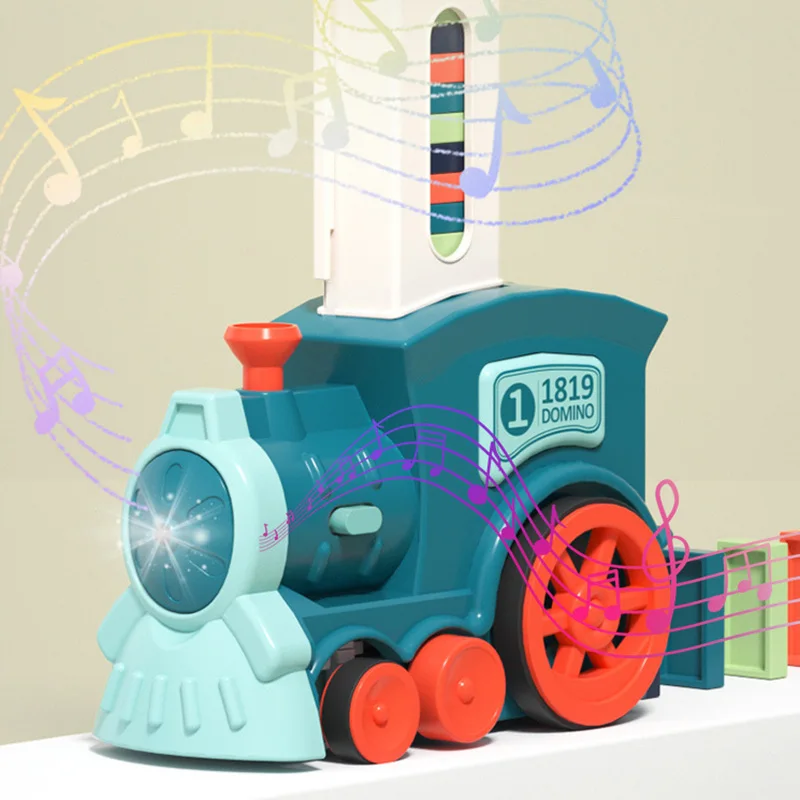 Tren Eléctrico Automático para Colocar Dominós, Clips para Dominós y Accesorios, Kits de Bloques de Dominós, Juegos Educativos