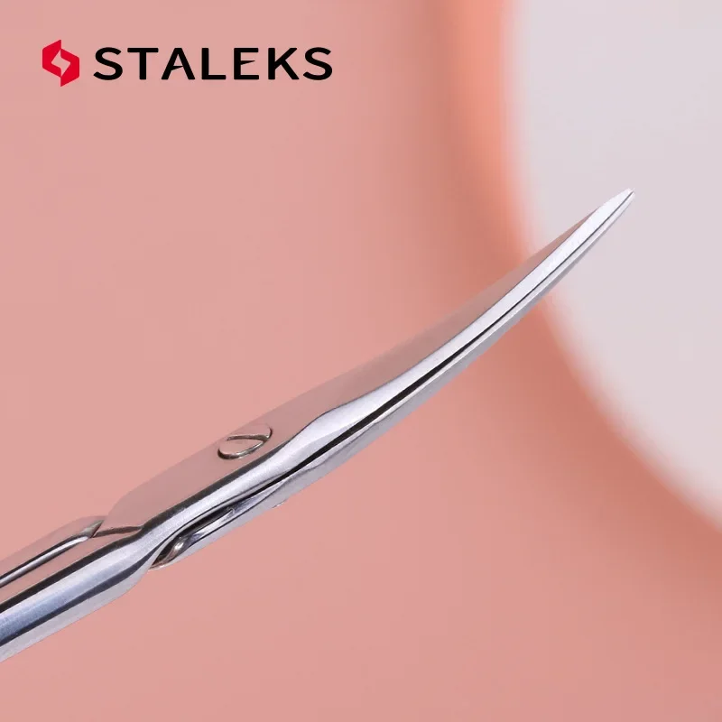 STALEKS tijeras rusas para uñas, tijeras para cejas de acero inoxidable de alta calidad, herramienta de maquillaje profesional para recortar el pelo de la nariz SC-11-1