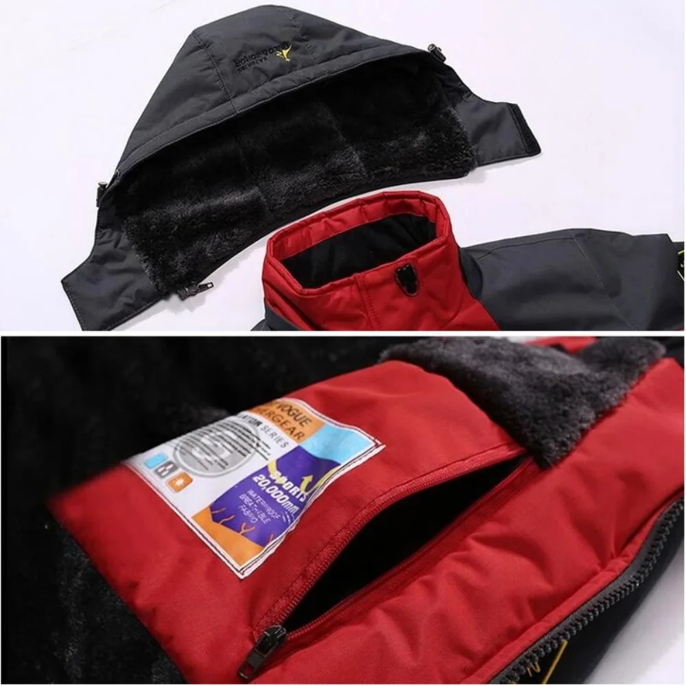 Parka militar con capucha para hombre, abrigo grueso y cálido a prueba de viento, abrigo de piel, chaqueta de invierno, chaquetas Anorak