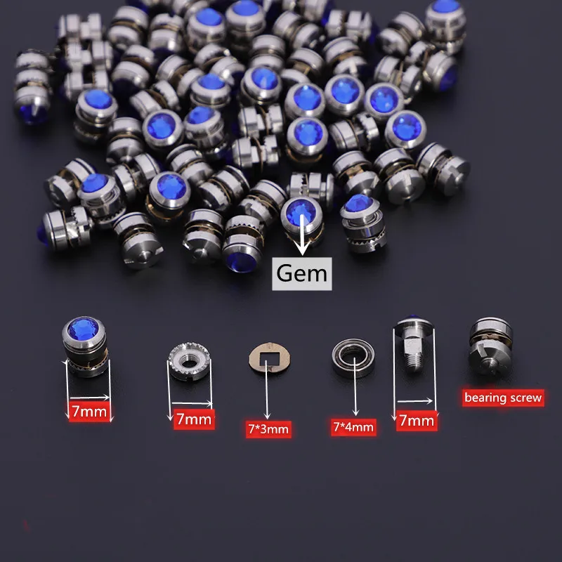 HONGYUAN 40 Uds 8 estilos tornillos de rodamiento para tijeras de pelo uso de salón de peluquería accesorios piezas de repuesto tornillos de uso de peluquero