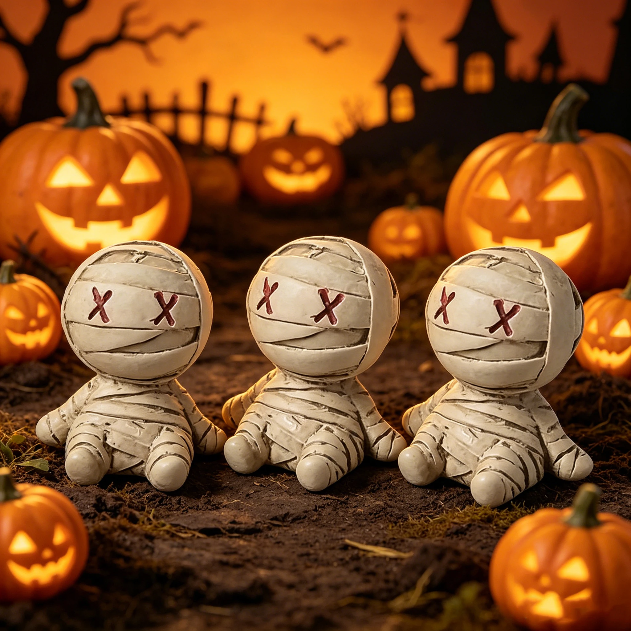 10 Piezas de Mini Figuras de Resina de Momias, Pequeñas Estatuas de Muñecas Momia, Adornos para Micropaisajes, Decoración de Escritorio para Fiesta de Halloween
