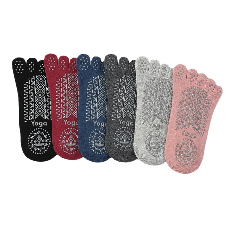 Calcetines antideslizantes de cinco dedos para Pilates para mujer, calcetines transpirables para Fitness, calcetines de Yoga para entrenamiento de gimnasio, calcetines deportivos de baile de Ballet