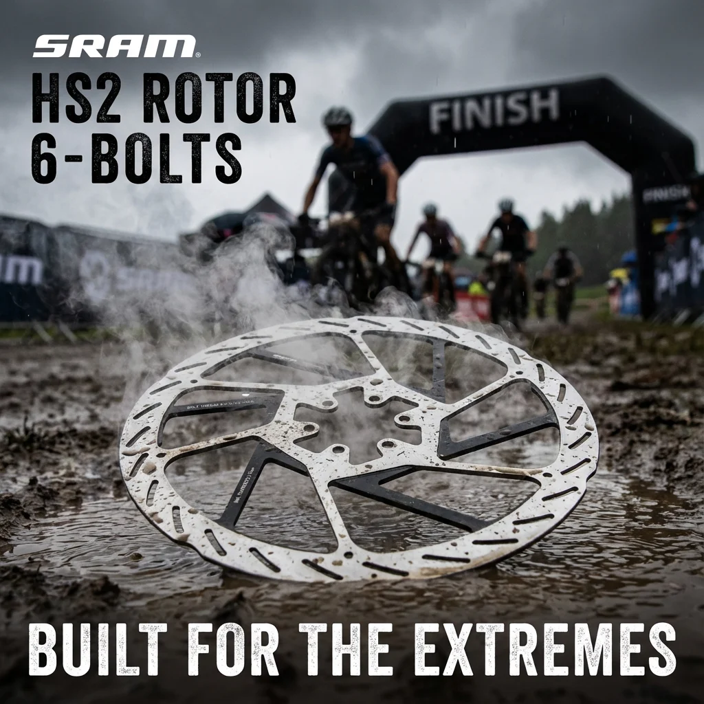 Rotor de freno de disco de SRAM-HS2, rotor más grueso de 6 pernos, 160 mm, 180 mm, 200 mm, 220 mm, accesorios para bicicletas MTB y de carretera, ciclismo