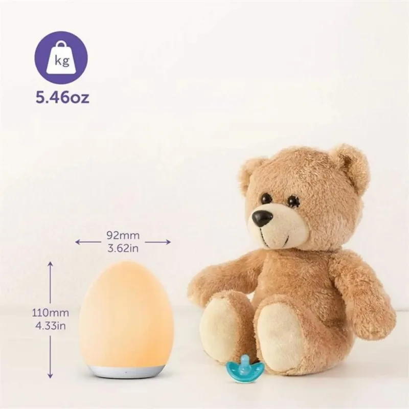 Luz nocturna que cambia de 7 colores, lámpara regulable táctil con Control remoto RGB, lámparas de mesita de noche portátiles, lámpara de noche recargable por USB