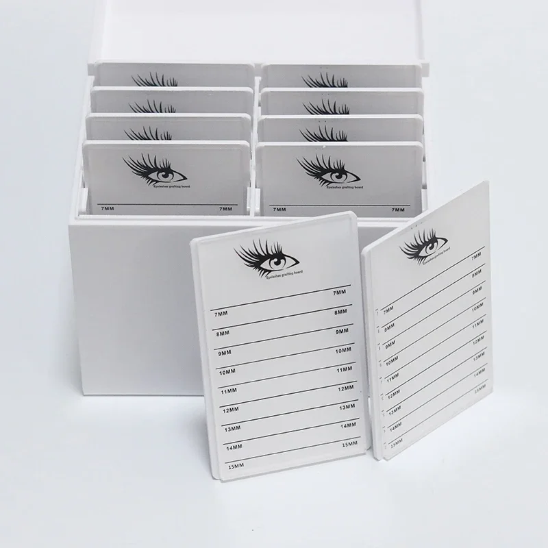 Caja de almacenamiento de extensiones de pestañas acrílicas de 10 capas para salón de belleza, paleta de baldosas para pestañas, cajas para pestañas, embalaje al por mayor, suministros para pestañas