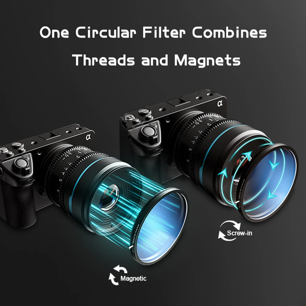 H&Y Evo-series Filtros ND de densidad neutra variable ND3-1000+Filtro CPL 2 en 1 Kit de filtros magnéticos VND 67 mm 72 mm 77 mm 82 mm 95 mm
