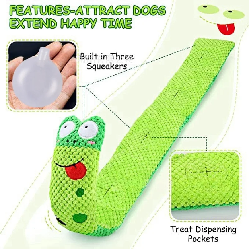 Juguete Interactivo para Perros, Dispensador de Comida, Peluche Indestructible con Sonido, Juguetes Resistentes y Plegables con Forma de Caracol para Cachorros, Suministros para Mascotas
