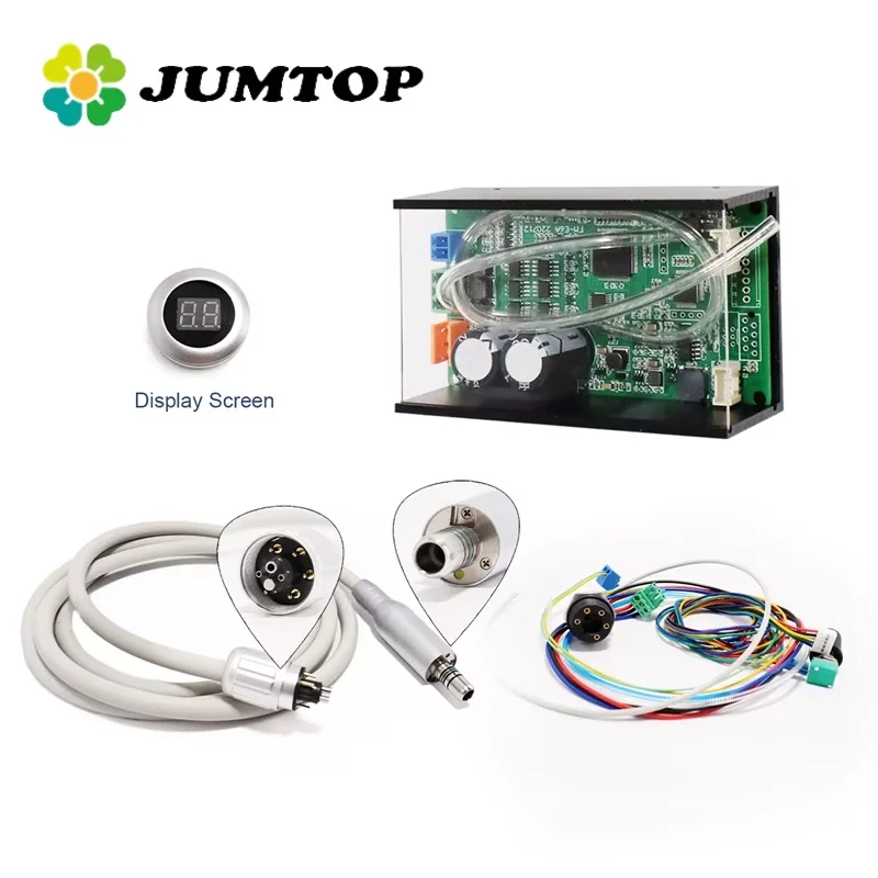 JUMTOP-micromotor eléctrico sin escobillas, unidad de sillón Dental, micromotor LED de tipo incorporado con conector tipo E, pulverizador de agua interno