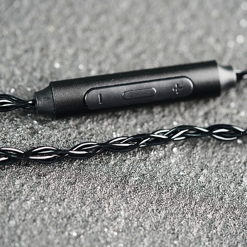 Cable de Actualización para Auriculares XINHS de 8 Hilos Negros con Micrófono