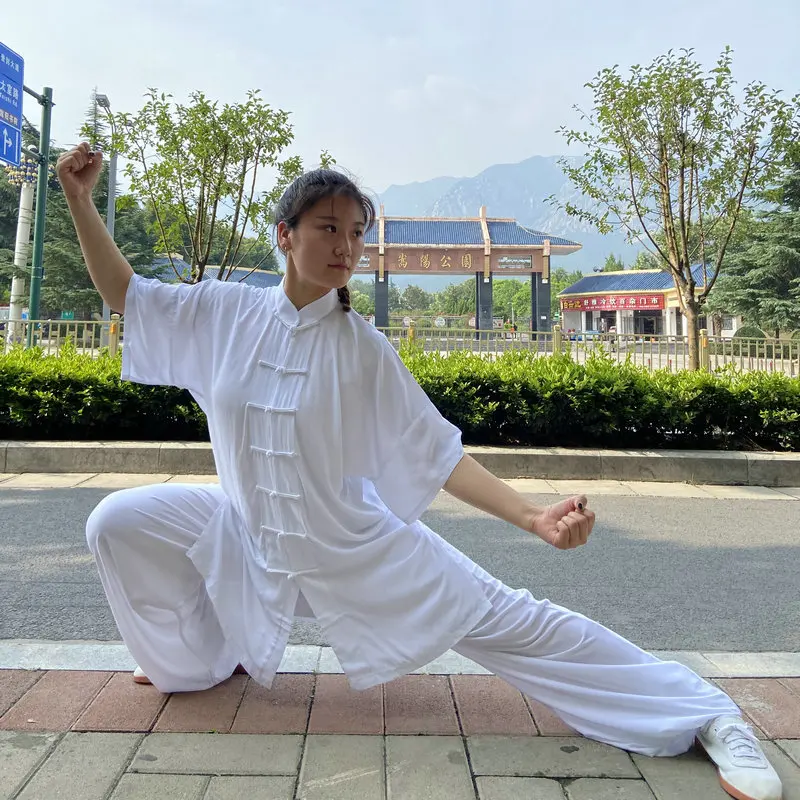 Uniforme chino de Tai Chi, ropa de algodón Wushu Kung Fu, traje de artes marciales para niños y adultos, traje Tang de actuación Taichi Taiji