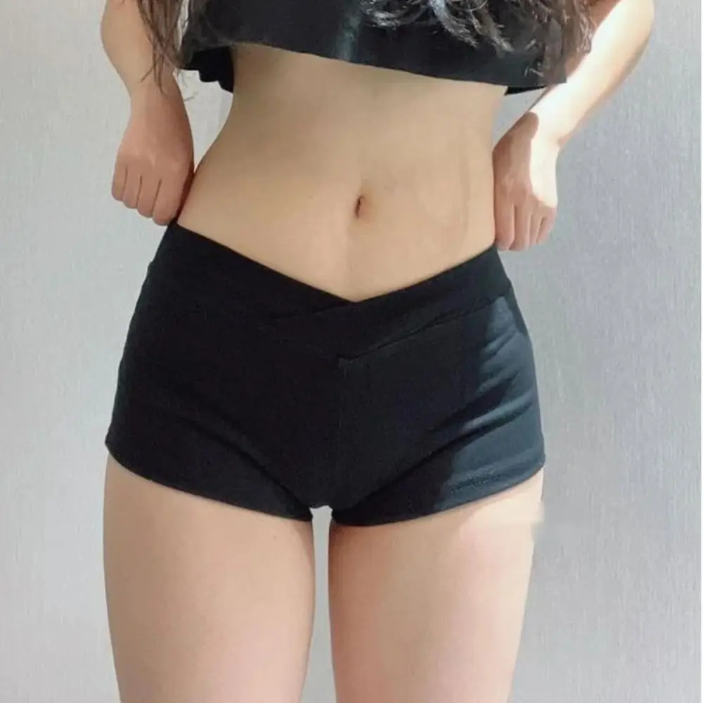 Pantalones cortos deportivos ultracorto para mujer, nuevos pantalones cortos informales sexis ajustados de cintura baja, pantalones cortos de Ballet negros para correr y Fitness de verano