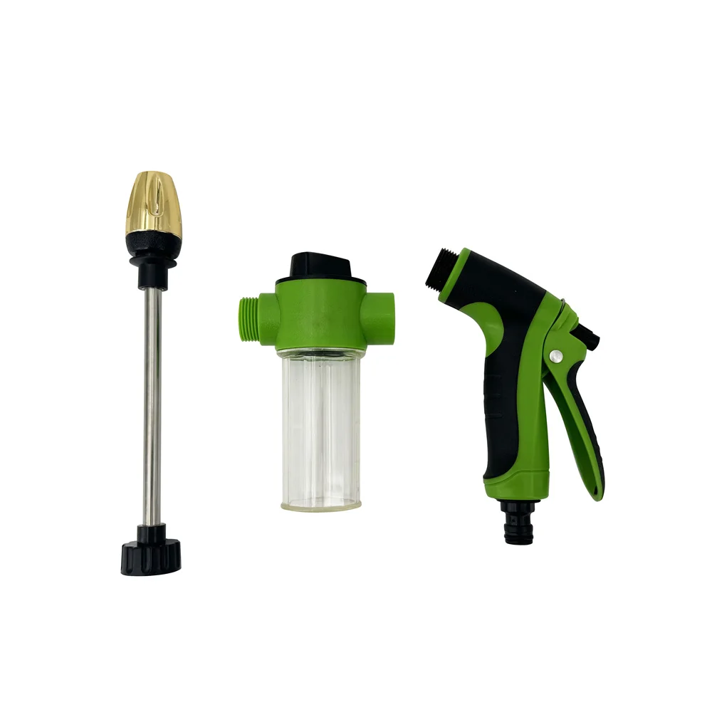 Pistola de Agua Portátil de Alta Presión, Ajustable, para Limpieza de Autos, Jardín, Riego, con Boquilla de Espuma, FIOWERS SPRAL