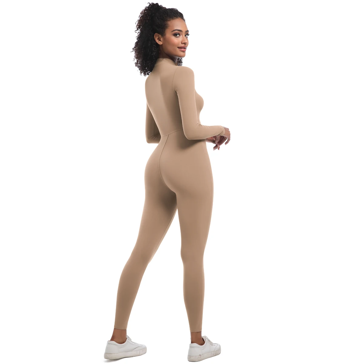 Mono deportivo para mujer, ropa moldeadora sin costuras, ajustado, mono deportivo de manga larga, traje deportivo para Fitness, traje de Yoga