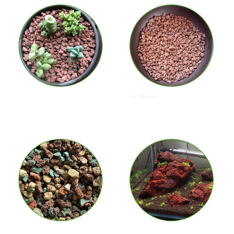 500g/1000g roca volcánica roja planta suculenta ropa de cama granular pecera materiales de purificación de agua suministros de jardinería