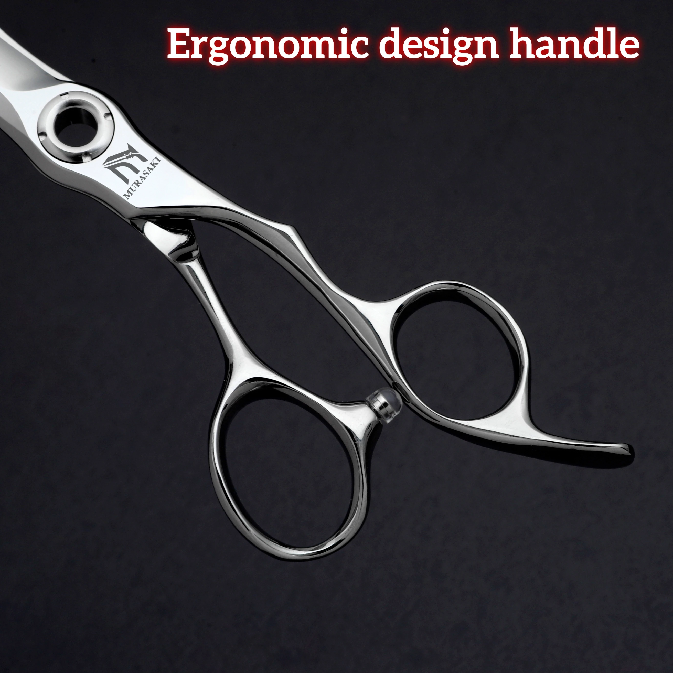 Tijeras de Peluquería MURASAKI de Primera Calidad, Acero Japonés VG10 de 6.5 Pulgadas, Diseño Patentado con Huecos para Cortar el Cabello
