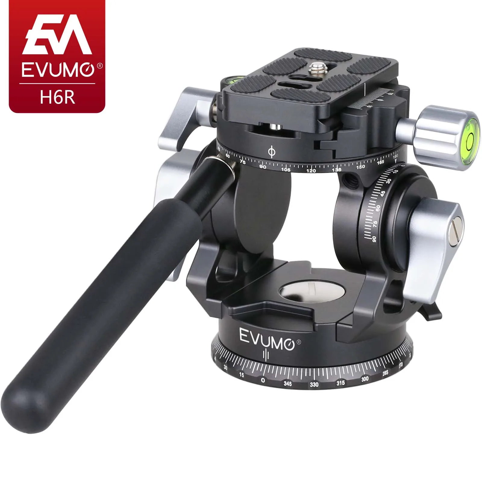 Cabezal de trípode panorámico hueco para cámara de vídeo, soporte giratorio, Arca Swiss, placa de liberación rápida, carga máxima de 10kg