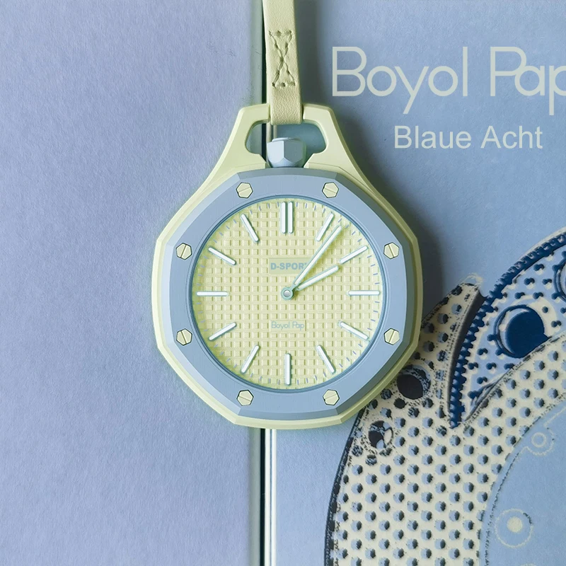 Nuevo Reloj de Bolsillo Octagonal con Cadena para Hombre y Mujer, Reloj Colgante Casual de Cuarzo, Reloj de Pulsera con Colgante de Moda en Color Caramelo