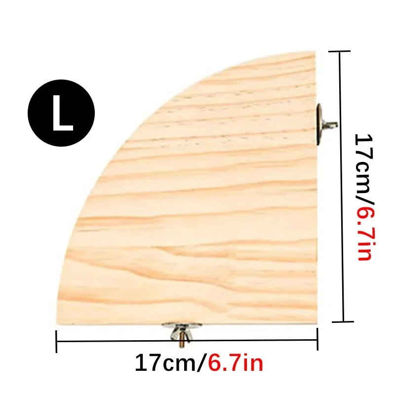 Soporte de percha de madera para loros y pájaros, plataforma rectangular en forma de abanico, tablero de soporte para periquitos, hámster, gerbil, jaula para ratas, suministros de jaula para pájaros