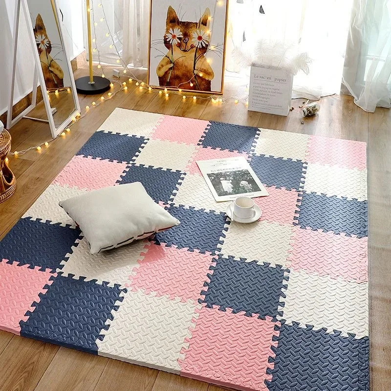 12 Uds. Alfombra de espuma para juegos de bebés, tapete de rompecabezas para niños, baldosas de ejercicio entrelazadas, baldosas de suelo, alfombra de juguete, alfombra suave 30*30*1cm
