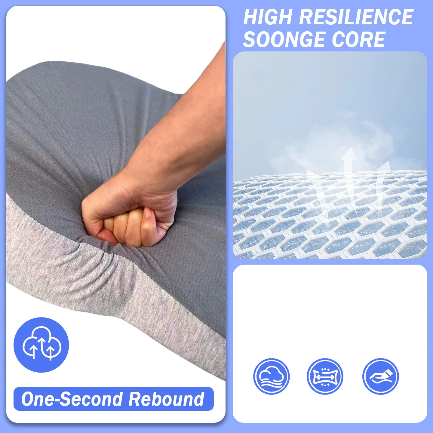 Almohada antialto para recién nacidos, cojín de soporte seguro desmontable para cunas, cochecito o uso en cama con almohada