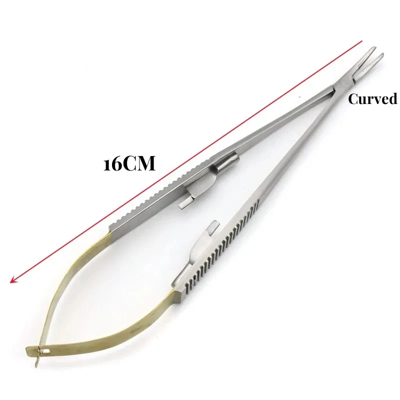 JUMTOP-soportes de agujas Castroviejo de ortodoncia Dental con cerradura, instrumentos de microcirugía, alicates de dentista, herramienta de odontología