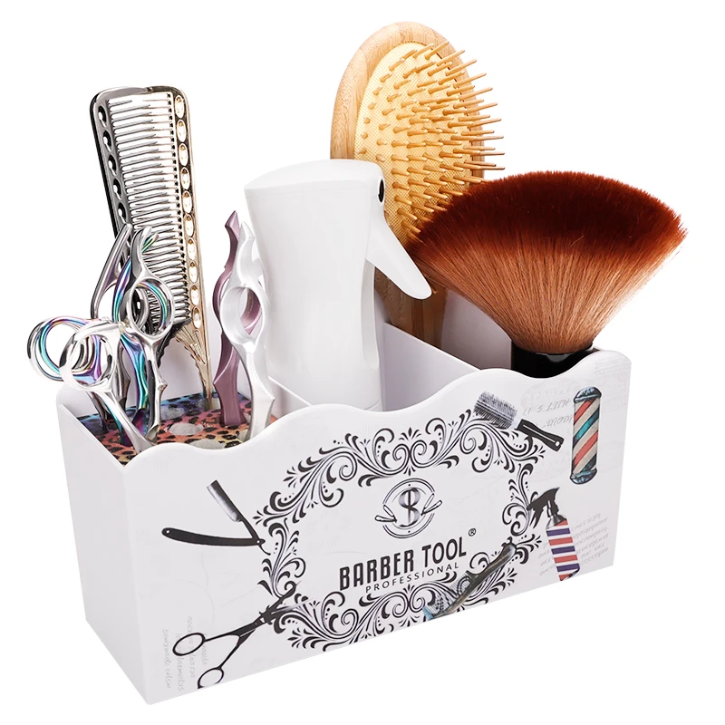 Soporte de almacenamiento de tijeras de peluquería para barbería, tocador extraíble, peine para el pelo, organizador de Clip, herramienta de peluquero de salón de moda