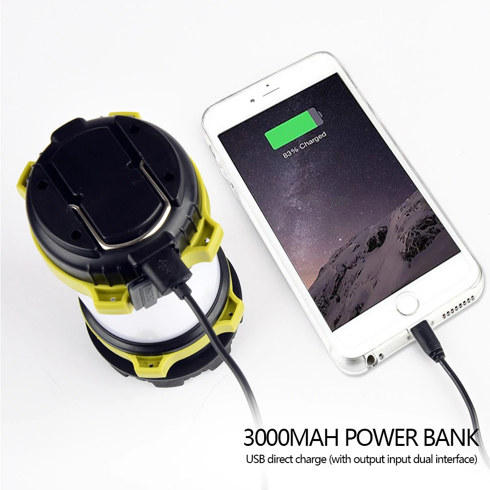 ZK30 8000 lúmenes 100W de larga duración, linterna LED recargable por USB linterna de Camping resistente al agua linterna de búsqueda al aire libre para caza de peces