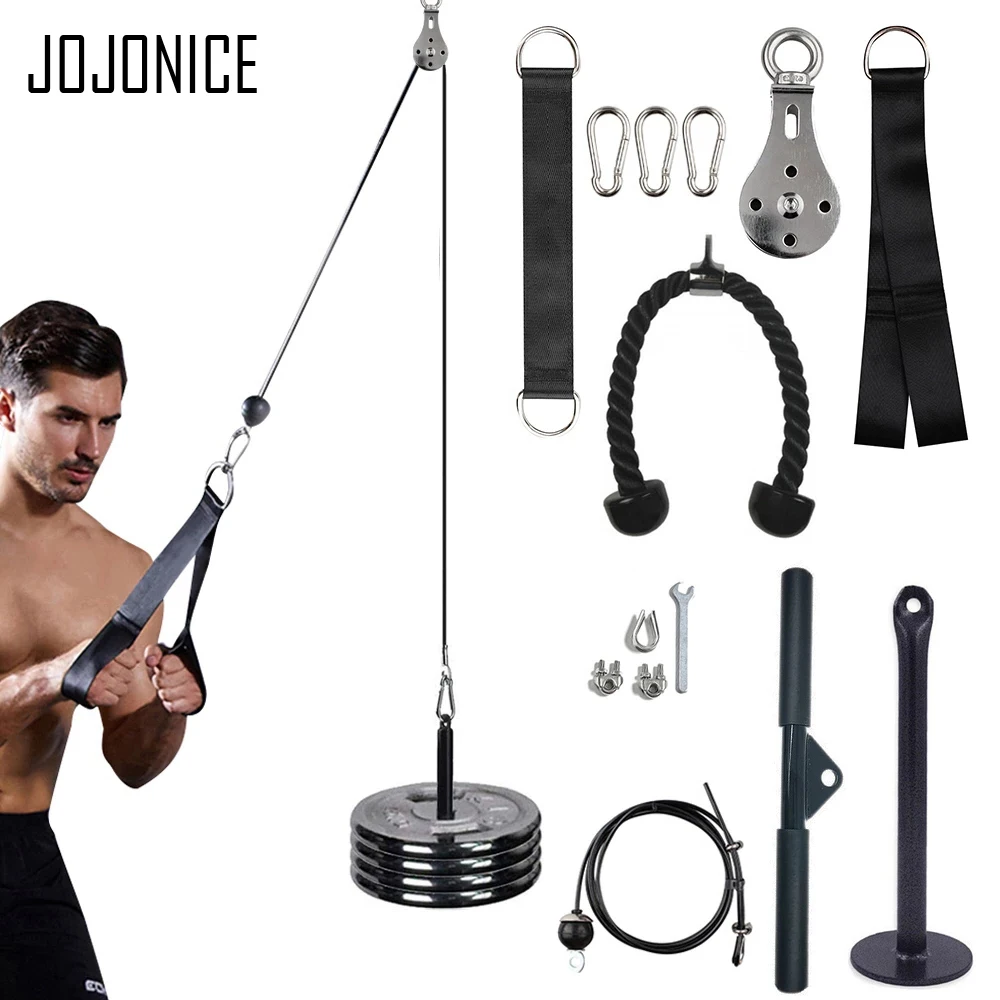 Sistema de máquina de Cable de polea para Fitness, accesorio de gimnasio DIY, Cable ajustable de 2,5 m, brazo de entrenamiento, bíceps, tríceps, equipo de entrenamiento de mano