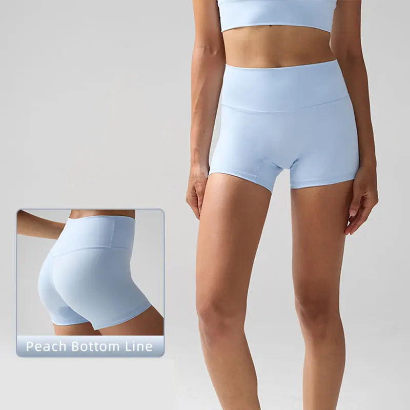 Color sólido mujeres Fitness deporte Yoga corto correr ciclismo mujeres Leggings secado rápido transpirable pantalones cortos de Yoga de cintura alta