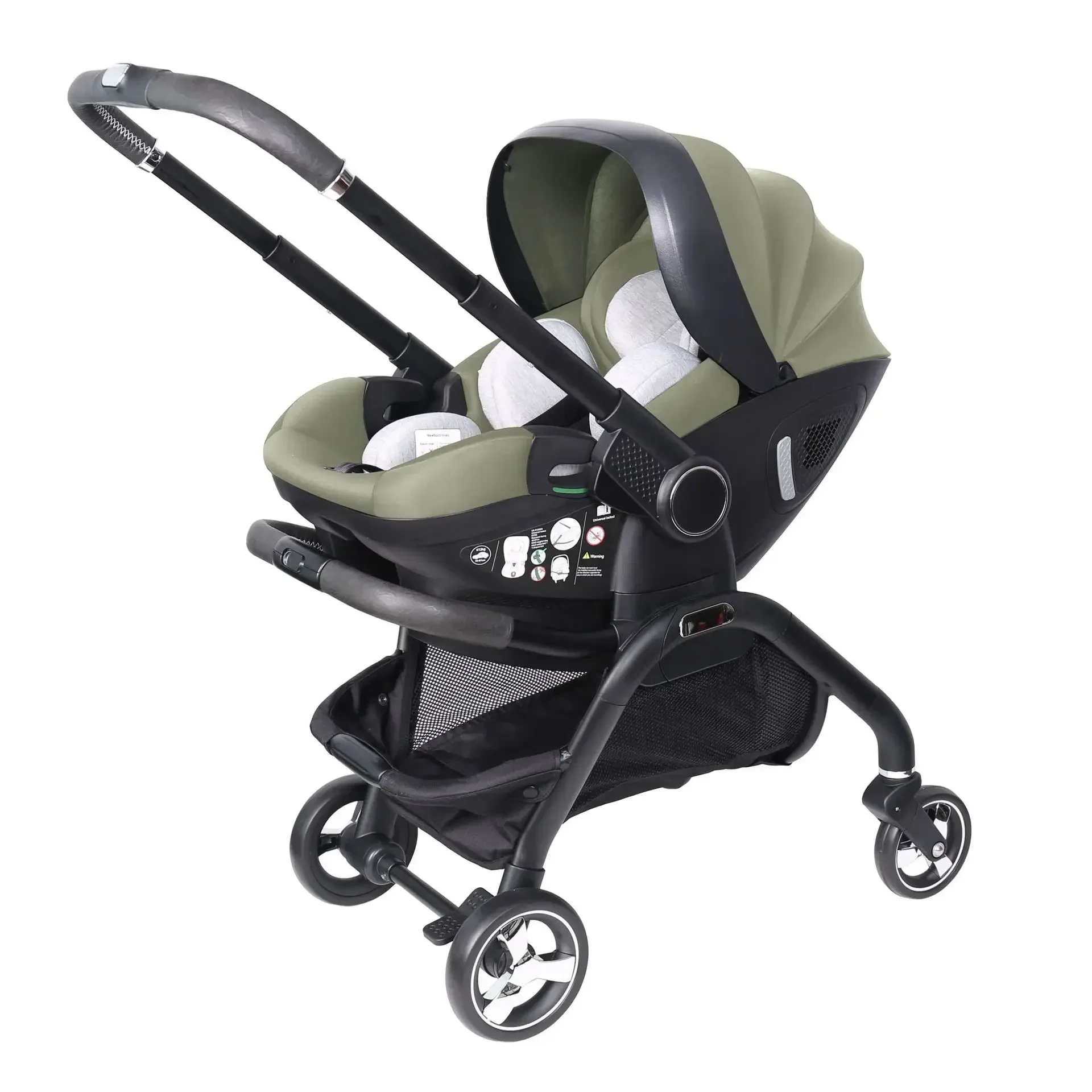Cochecito de Bebé 4 en 1 Multifuncional, Asiento de Coche Ligero, Cochecito de Bebé de Cuatro Ruedas, Cochecito de Bebé de Lujo de Dos Vías