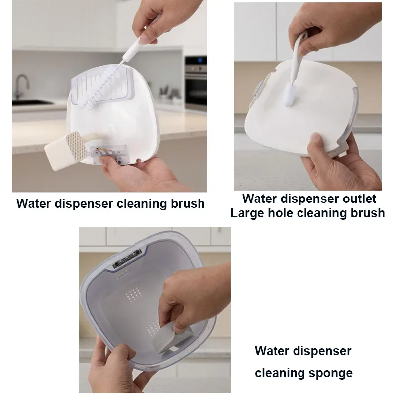 Accesorios para fuente de agua para gatos, juego de cepillos de limpieza para dispensador de agua para mascotas, bomba, tubo, botella, taza, hervidor, boquillas, herramientas limpiadoras