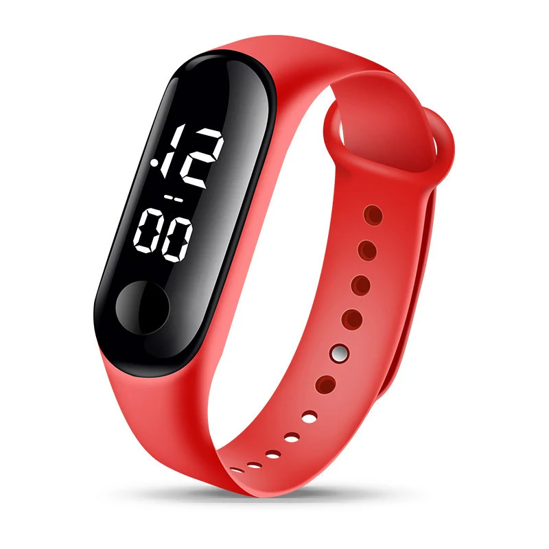 8 Uds. Relojes para niños y niñas, correa de goma, reloj LED impermeable para estudiantes de escuela, reloj Digital deportivo para hombres y mujeres