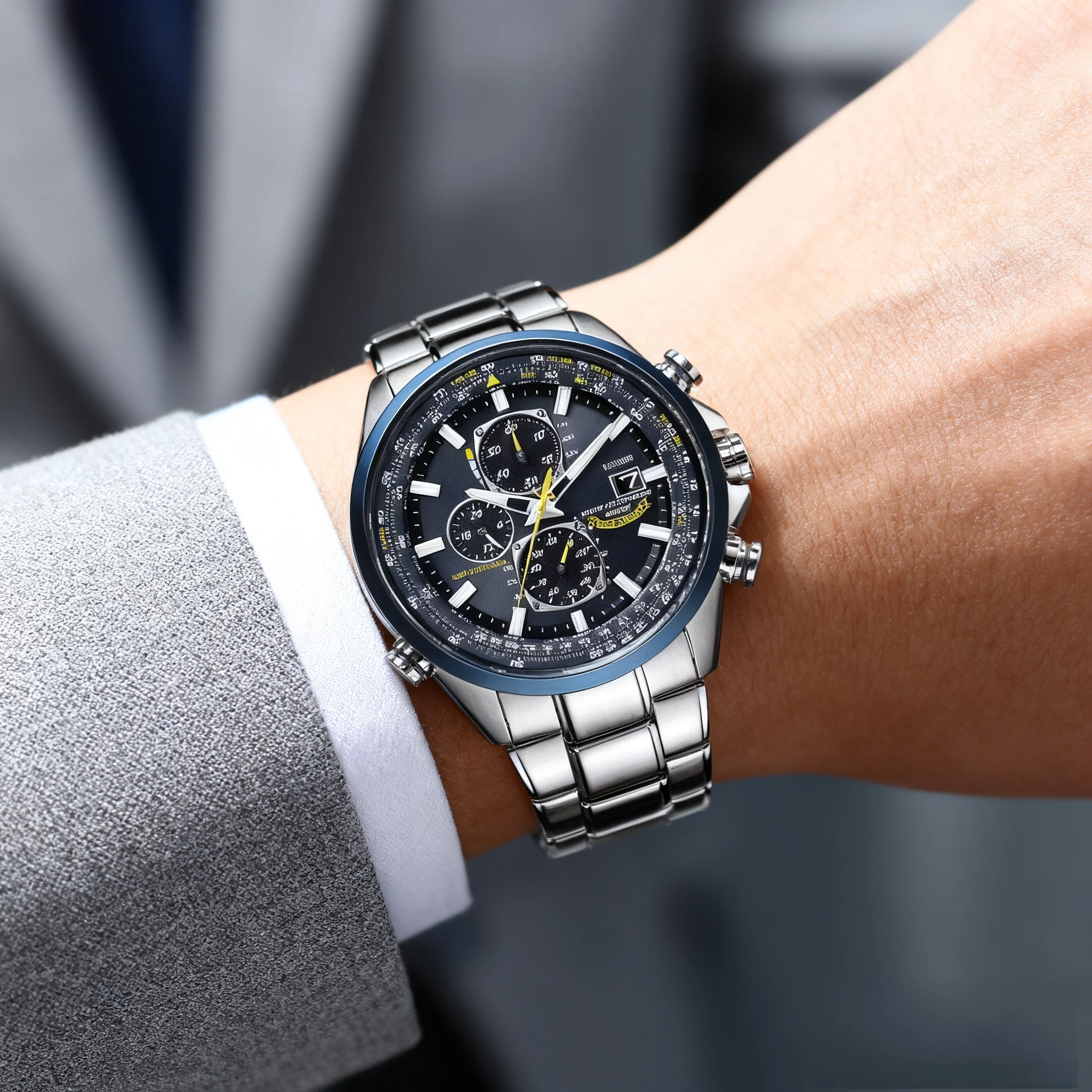 Reloj de Cuarzo para Hombre de Alta Calidad, Lujoso, Luminoso, Multifunción, Cronógrafo, Automático, de Acero Inoxidable, Regalos para el Día del Padre