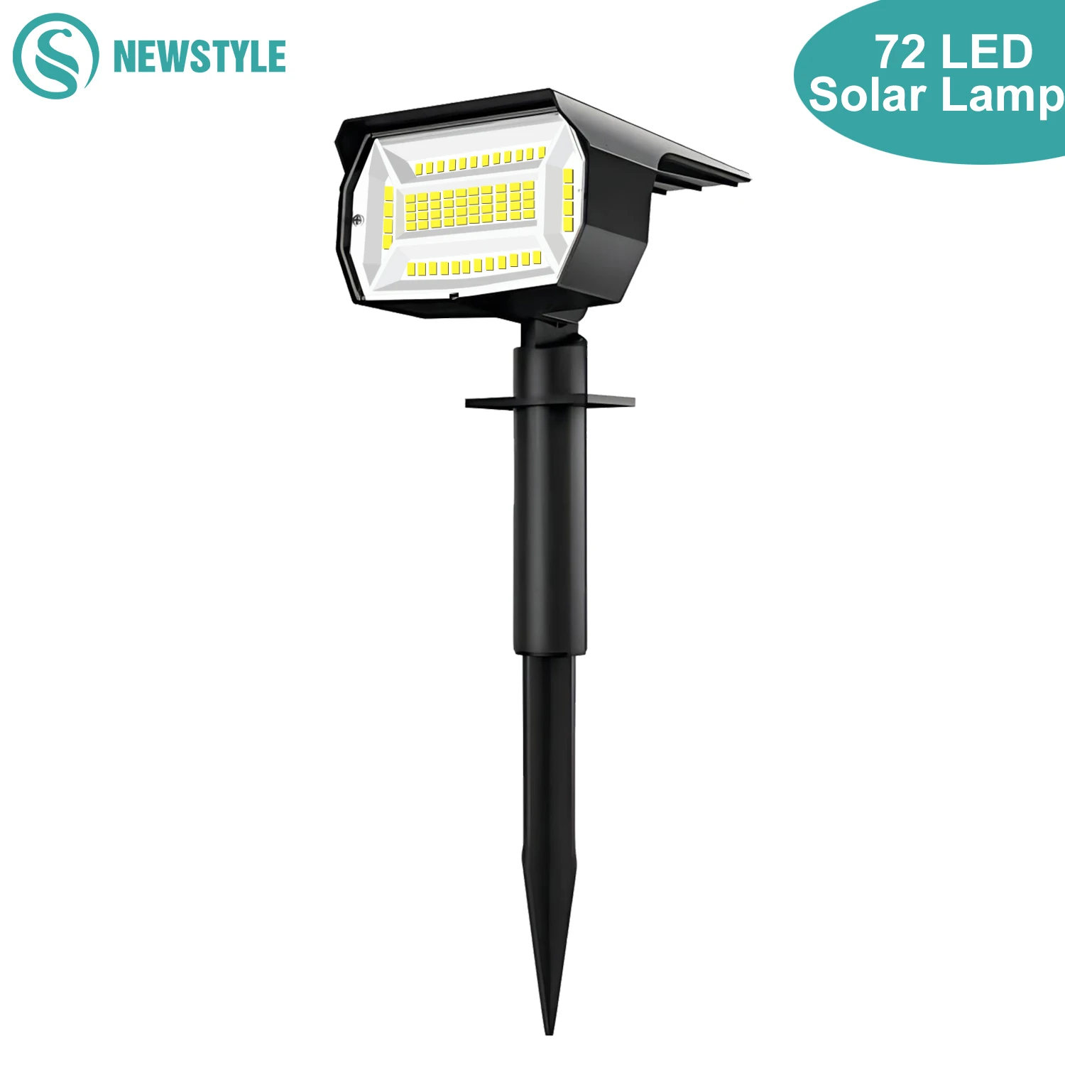 Luces solares de paisaje LED 72/68 para exteriores, luz Solar impermeable IP65 con 3 modos, foco Solar de jardín para pasarela de césped y patio