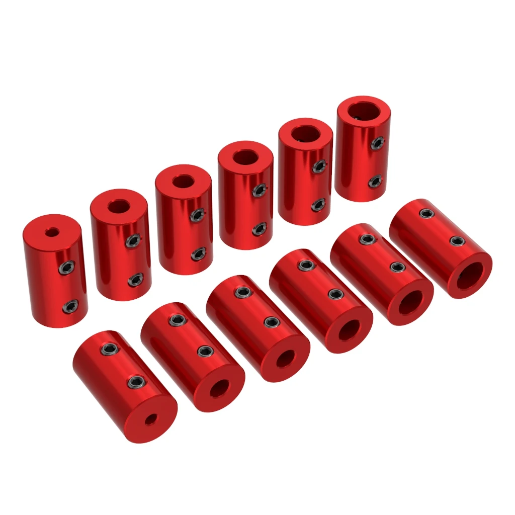 D12L20 diámetro 2mm 3mm 4mm 5mm 6mm 8mm 10mm conector de Motor acoplador de eje de acoplamiento rígido de aluminio para RC barco coche avión