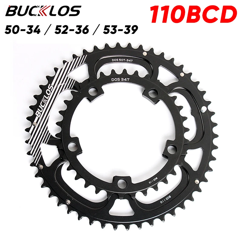 BUCKLOS-plato para bicicleta de carretera, accesorio para Sram, 110BCD, 110BCD, 50, 34T, 52, 36T, 53, 39T, 11 velocidades