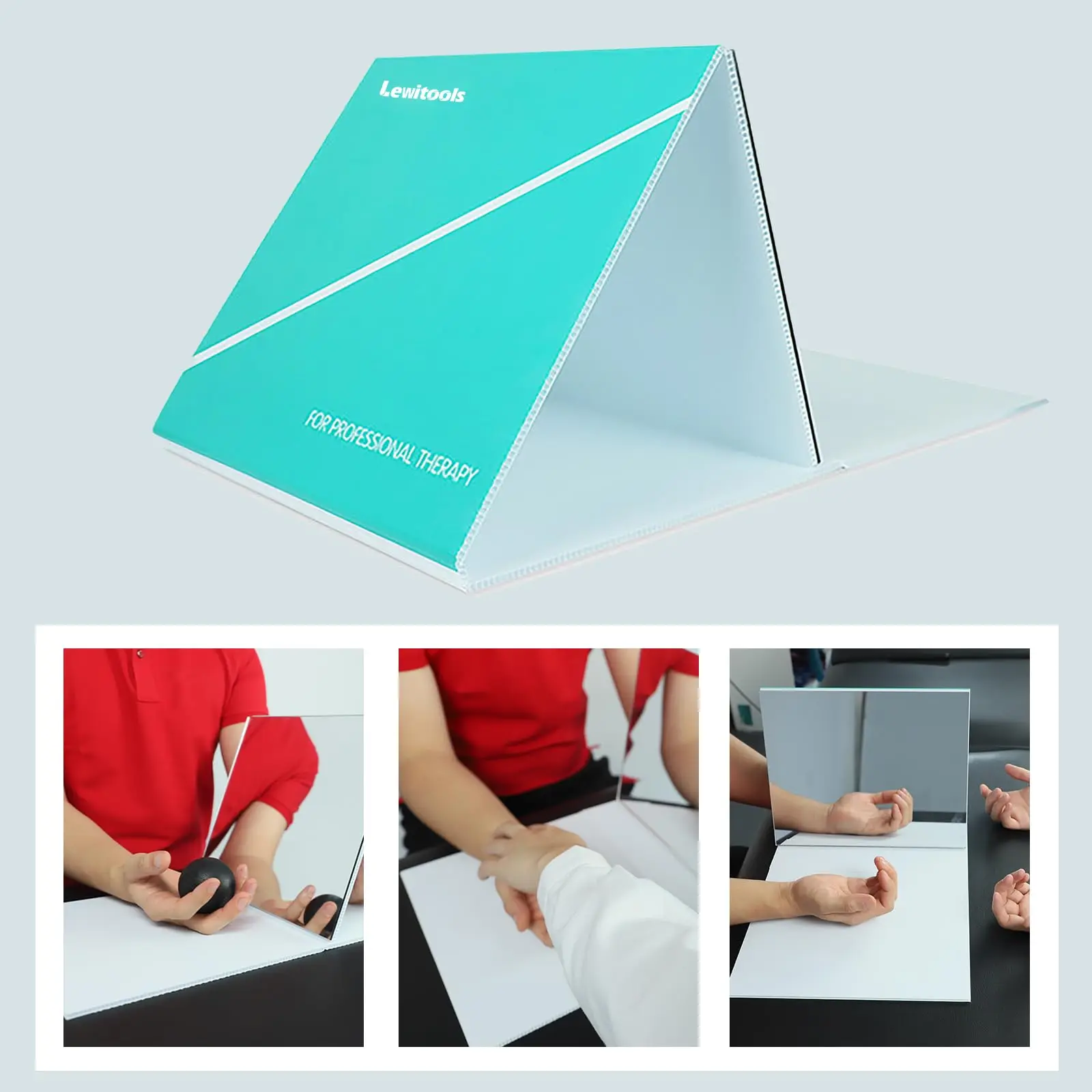 Caja de terapia de espejo para rehabilitación de accidentes cerebrovasculares para ampulación de piernas Dispositivo de terapia profesional para ejercicio de manos Neurones de espejo para