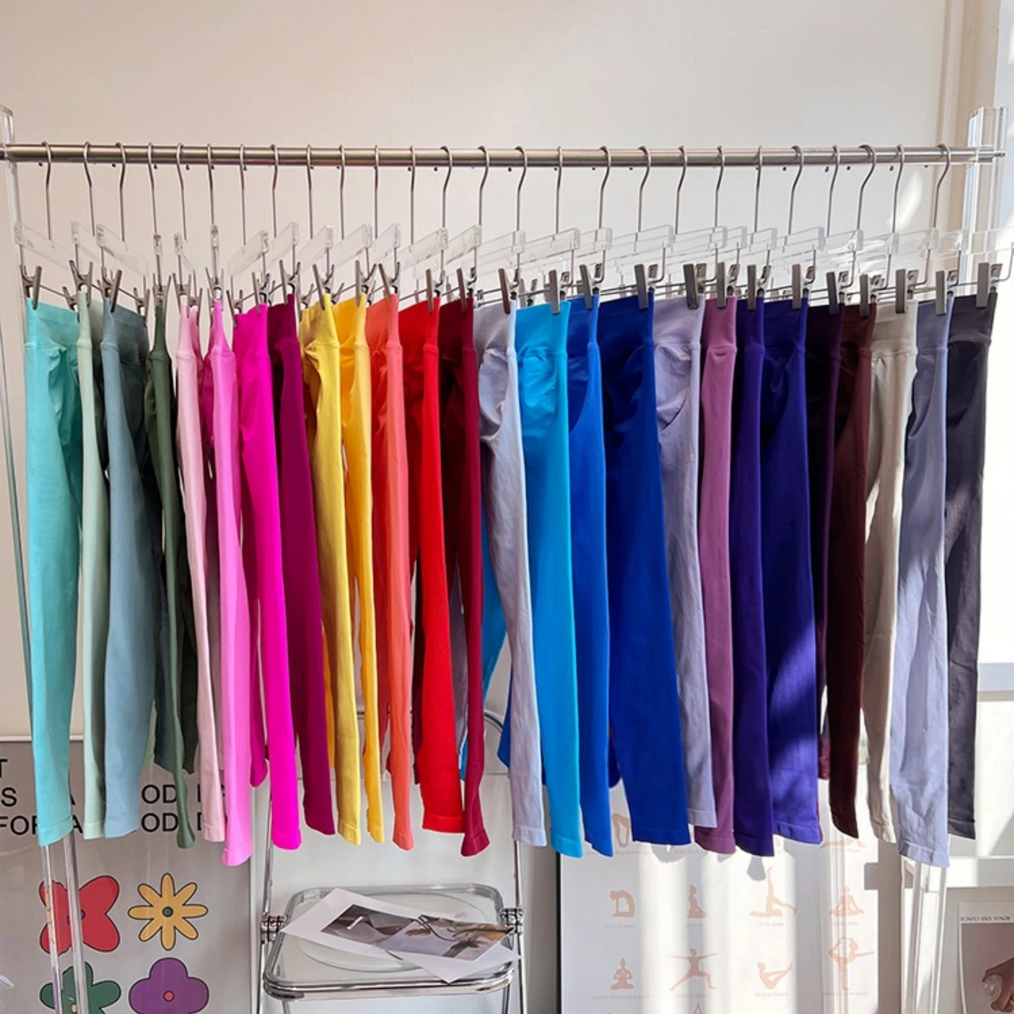 Mallas deportivas para mujer, pantalones largos de Yoga sin costuras, mallas deportivas de banda baja, mallas para comprimir las caderas, pantalones de entrenamiento para gimnasio