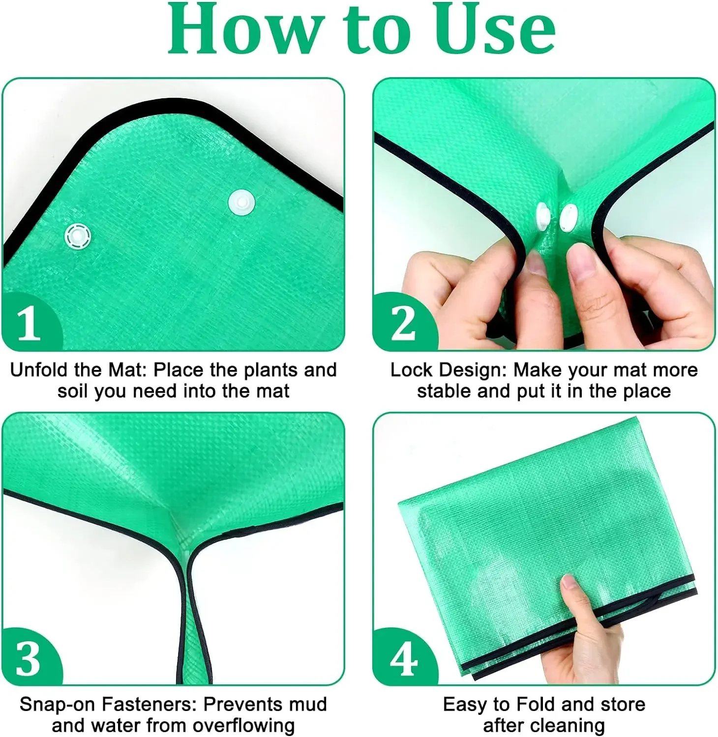 Esteras impermeables gruesas, esteras para cambiar el suelo del jardín, herramientas de jardinería, maceta para plantas y flores, esteras para plantas reutilizables para trasplante