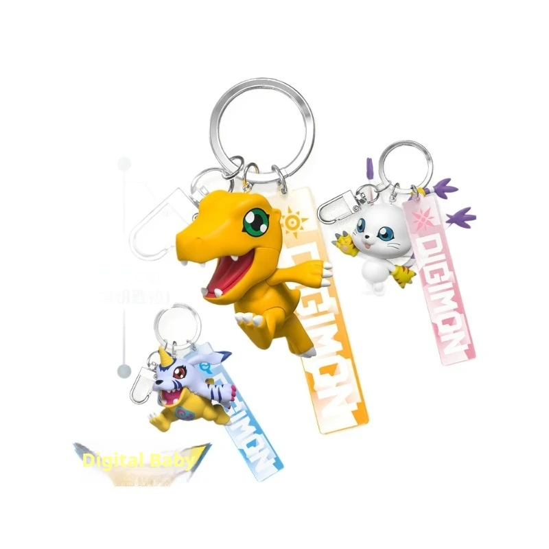 LLavero de Anime auténtico Agyu Beast adorno colgante 3D juguete de moda Gabumon colgantes coleccionables accesorios de joyería de moda