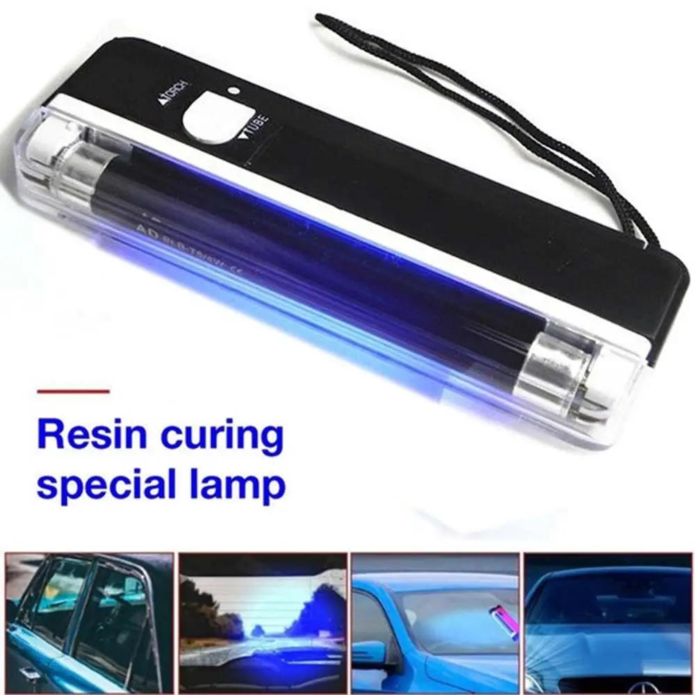 Lámpara UV de resina para ventana de coche, herramientas de reparación de vidrio automotriz, Detector ultravioleta de parabrisas de iluminación