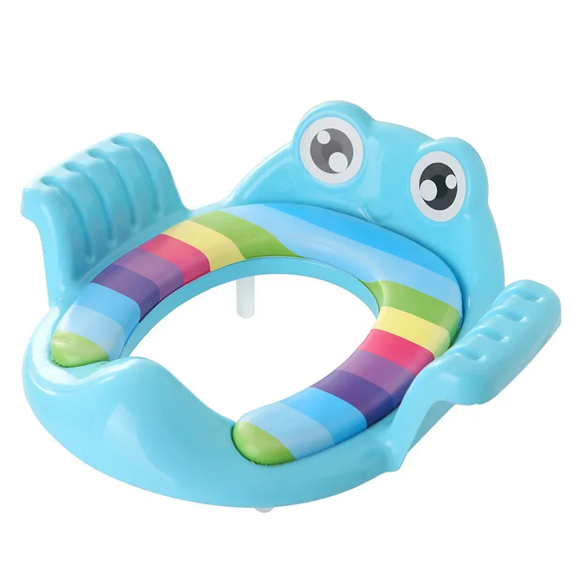Orinal para bebé, asiento de entrenamiento para inodoro, taburete con escalera, silla de entrenamiento ajustable, cómodo asiento de inodoro bonito de dibujos animados para niños
