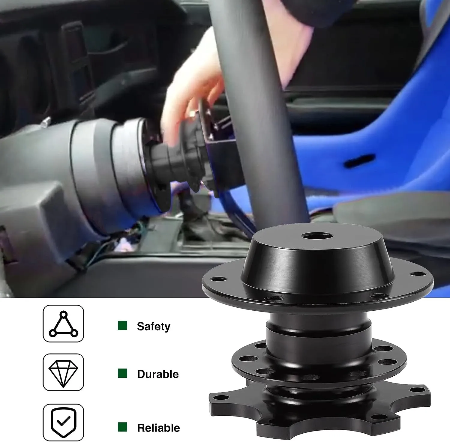 Kit de cubo de liberación rápida para volante de carreras Universal, adaptador de cubo de rueda, accesorios de coche, reemplazo de aluminio, 6 orificios