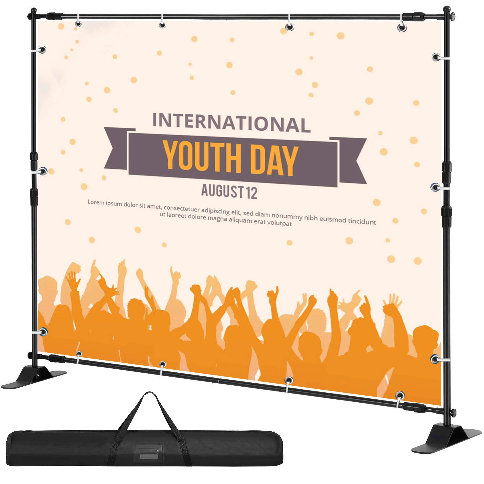 SucceBuy-soporte de fondo telescópico ajustable, soporte de pancarta para sesión fotográfica, vídeo, boda, evento, fiesta, 3x2,4 M
