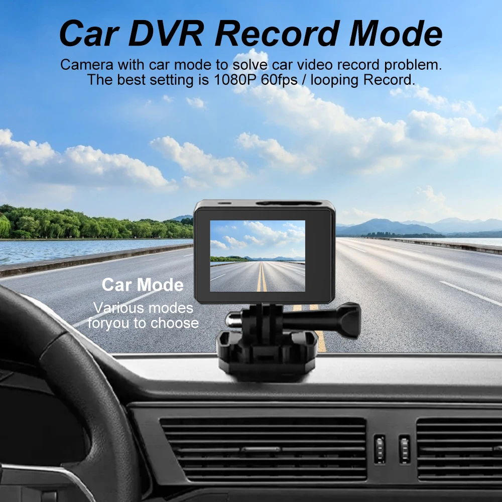 Cámara de acción Ourlife Q100 4K Ultra HD 16MP Wi-Fi 2,0 "pantalla 170D DVR Webcam subacuática 30M casco grabación de vídeo cámara deportiva