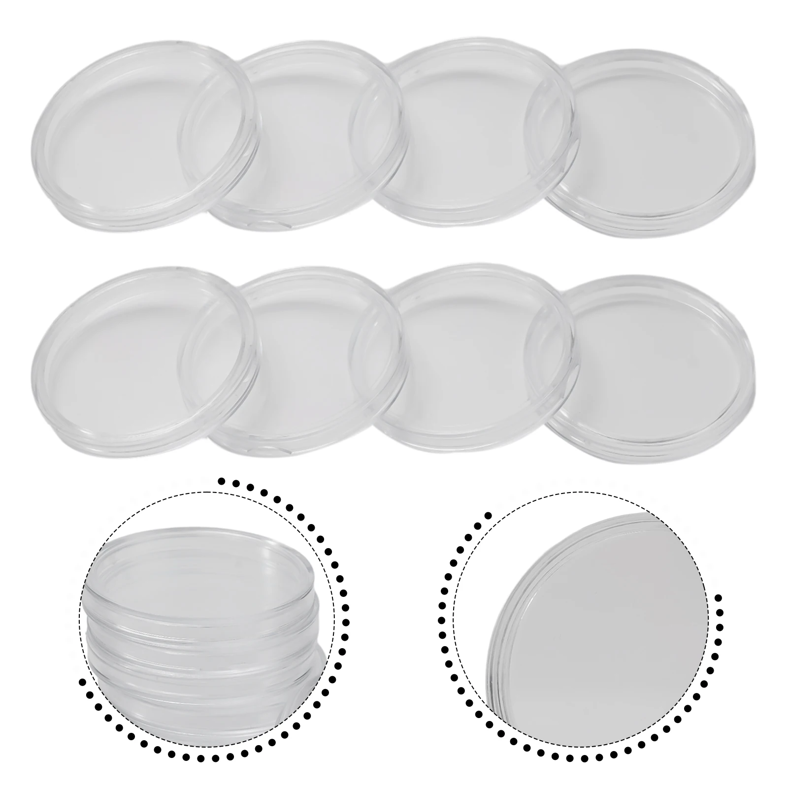 100 Uds. Cápsulas para monedas sin montura de 39mm pueden adaptarse a monedas de plata Britannia de 1 Oz cápsulas de almacenamiento cajas de protección contenedor