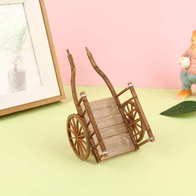 1 Uds. Casa de muñecas en miniatura, carrito ensamblado de simulación, modelo, muebles, accesorios para casa de muñecas, decoración de jardín, juguetes para niños DIY