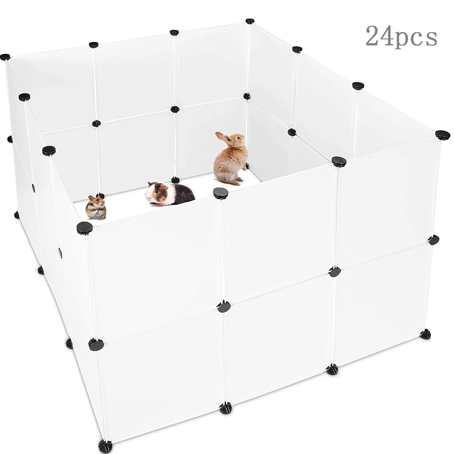 Parque infantil DIY para mascotas pequeñas, jaula plegable para perros, valla de patio para perros, gatos, gatitos, conejillos de indias, conejitos, erizos
