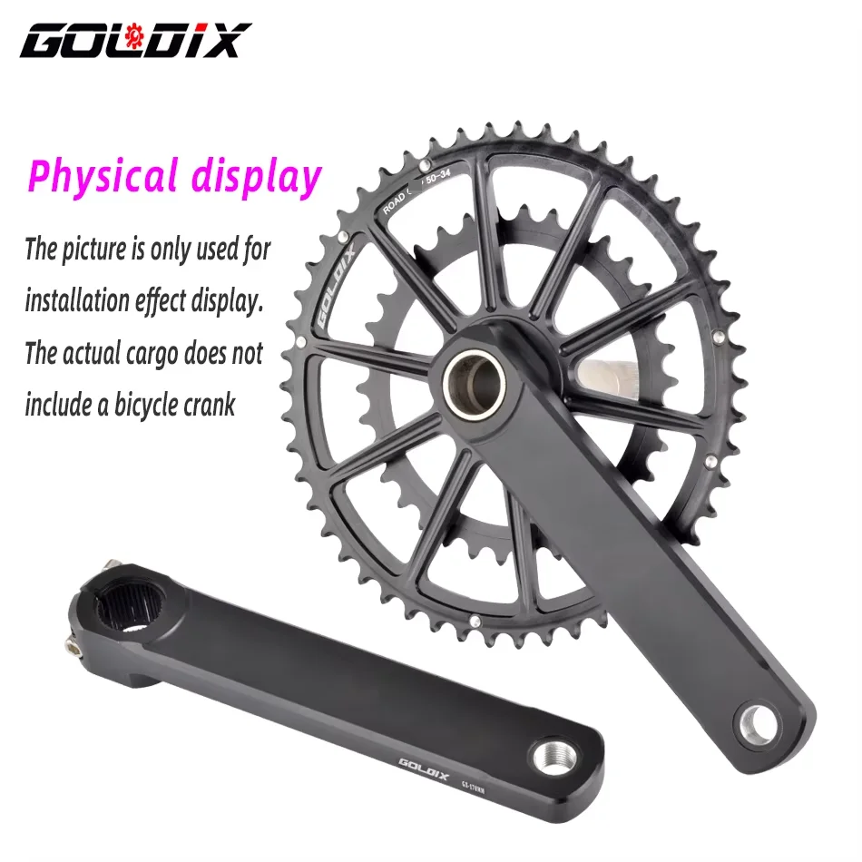 Plato doble GOLDIX de 22/20 velocidades 50-34T 52-36T 53-39T rueda dentada de montaje directo para manivela de bicicleta de carretera de 20/22 velocidades